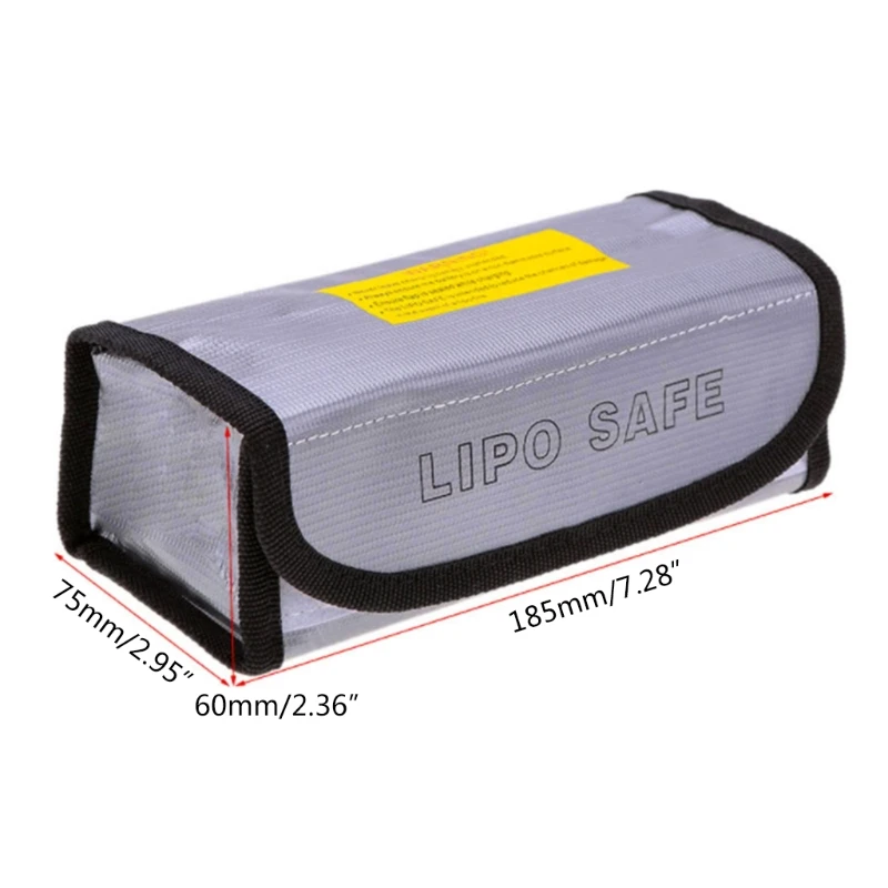 Аккумуляторная Безопасная сумка-Кейс, Взрывозащищенные и Противопожарные Контейнеры Для хранения Lipo-аккумуляторов 7.28x2.36x2.95 дюймов 2 шт.