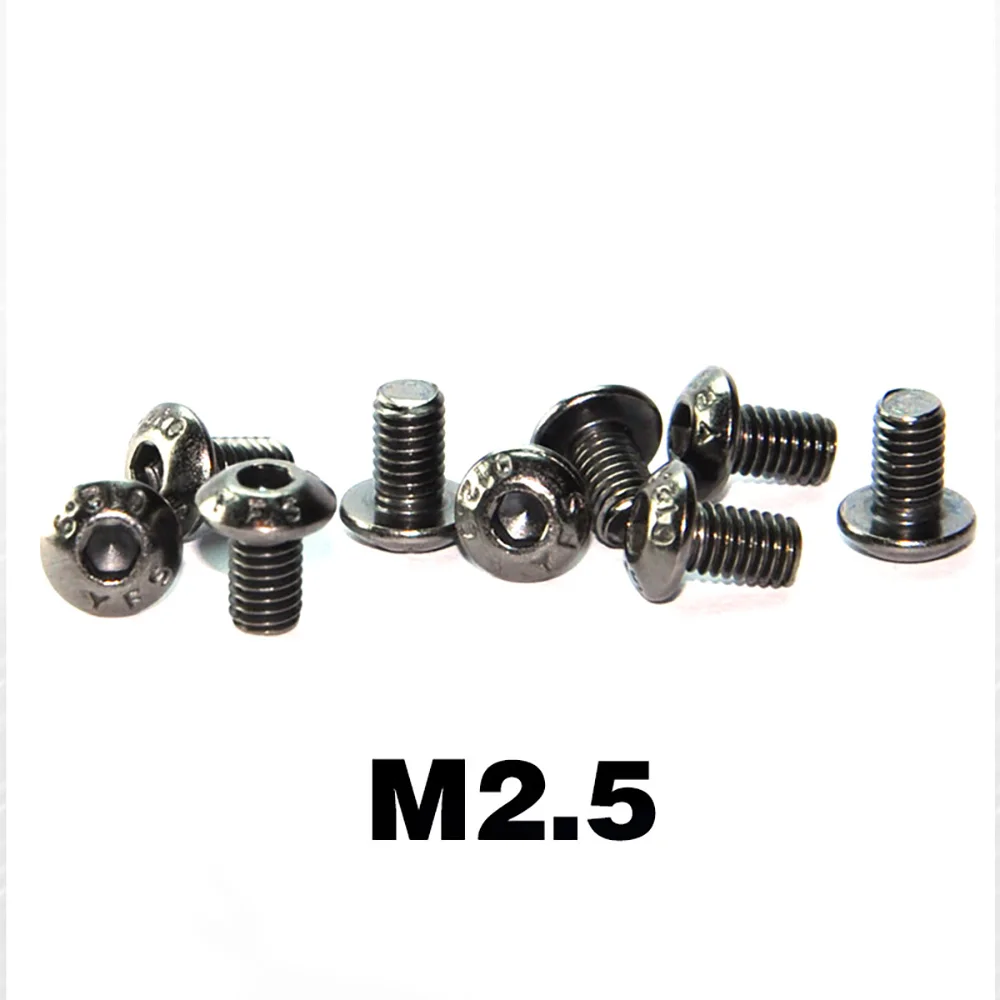 M2.5x5-20mm Черная никелированная легированная сталь марки 12,9 с шестигранной головкой с шестигранной головкой ISO7380