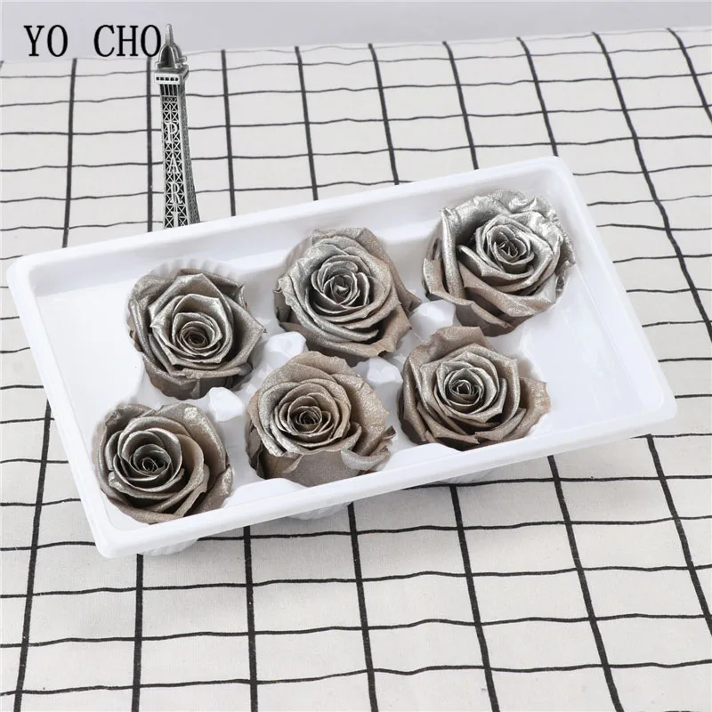 YO CHO Самые популярные Высококачественные подарочные коробки с консервированными цветами, Бессмертная роза на Рождество, День Святого Валентина