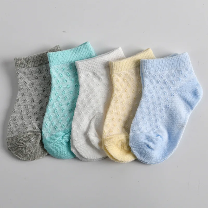 5 Пар детских носков Для мальчиков и девочек Черные Белые Серые Носки из хлопка Мягкие для новорожденных Свободные Удобные носки Детская школьная спортивная одежда