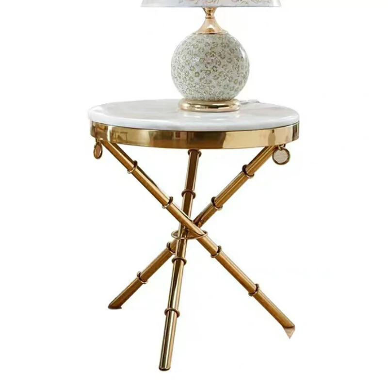 Дизайнерские легкие роскошные журнальные столики Мебель для гостиной Nordic Home Стеклянные круглые угловые столики Диван для гостиной Приставной столик
