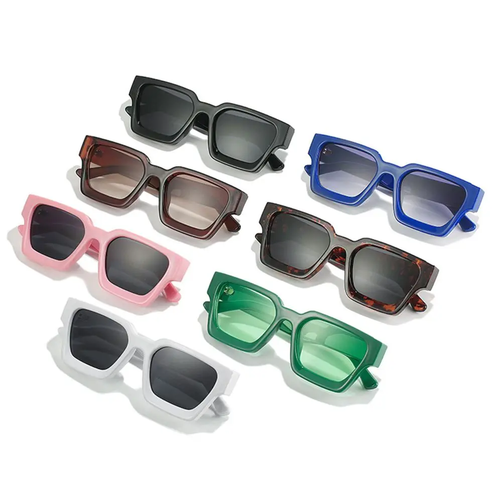 Модные солнцезащитные очки в стиле ретро с квадратной оправой в стиле панк, толстые оттенки, женские солнцезащитные очки с защитой от UV400