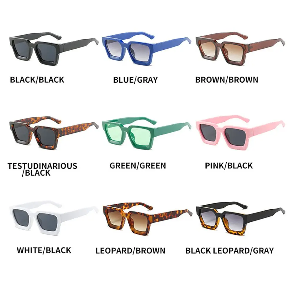 Модные солнцезащитные очки в стиле ретро с квадратной оправой в стиле панк, толстые оттенки, женские солнцезащитные очки с защитой от UV400