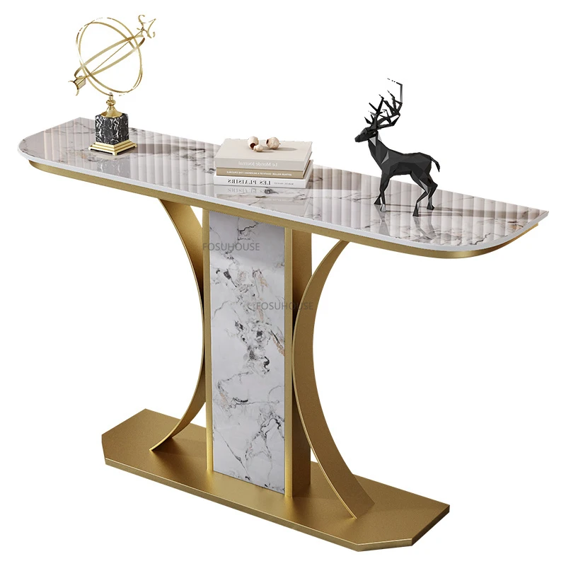Консольный столик из кованого железа в скандинавском стиле для мебели прихожей, стола для гостиной, креативного света, роскошного столика для прихожей в вестибюле отеля
