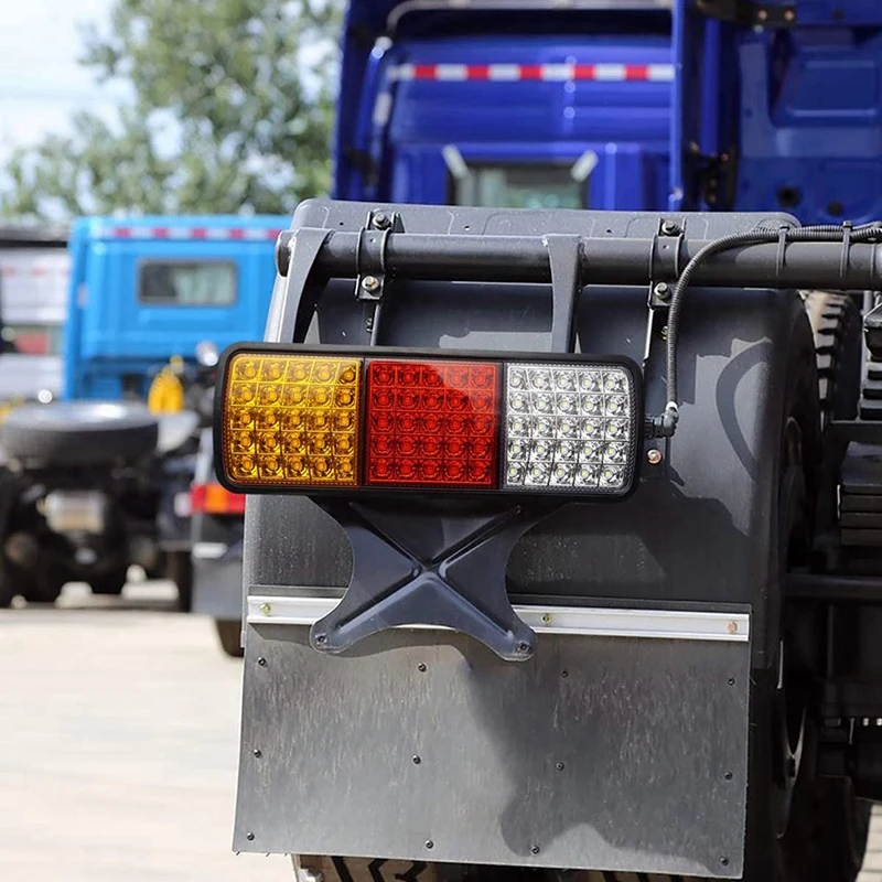 2шт 12 В 75 светодиодных водонепроницаемых задних фонарей для грузовика RV Фургон Автобус Огни прицепа Индикатор сигнала Торможения Стоп Сигналы заднего хода