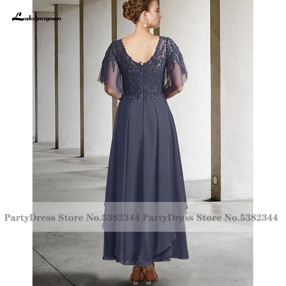 Lakshmigown Элегантное платье для матери невесты с коротким рукавом, расшитое бисером, 2023, Вечернее женское свадебное платье длиной до щиколоток