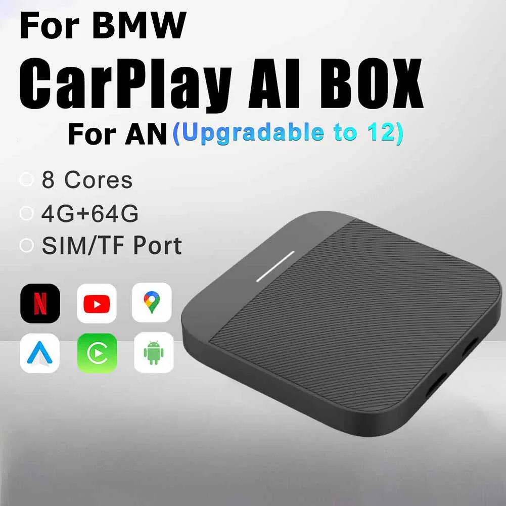 Универсальный 4 ГБ + 64 ГБ Беспроводной Carplay Ai Box Для BMW 2019 + 8-Ядерная Оперативная Память Автоматический Беспроводной Адаптер Carplay Box Автомобильная Интеллектуальная Система