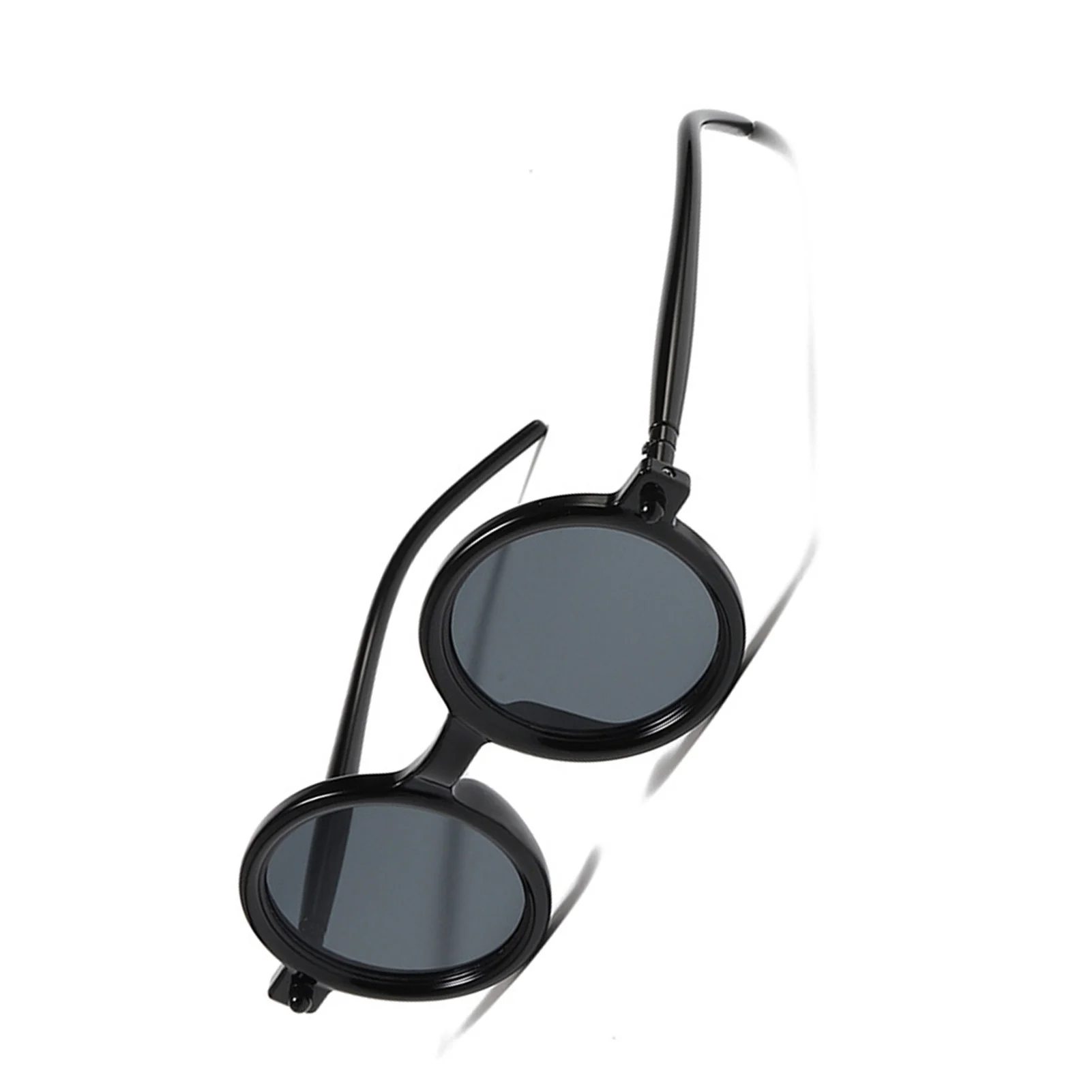 Модные солнцезащитные очки для уличной съемки в маленькой круглой оправе с прозрачными линзами, декоративные солнцезащитные очки для отдыха, повседневной носки, вождения автомобиля