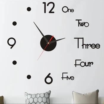 1 компл. DIY Мини Цифровые Настенные Часы 3D Зеркальная Поверхность Наклейка Бесшумные Часы Домашний Офис Декор Настенные Часы для Спальни Современный Дизайн