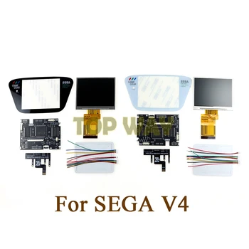 1 комплект Комплектов Стекол для ЖК-экрана V4.0 V4 Для консоли SEGA GGGame Gear Полноэкранный дисплей ЖК-Подсветка Яркости Подсветки