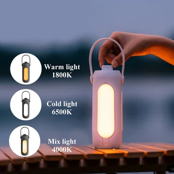 10000 мАч Портативный походный фонарь USB Перезаряжаемый, 3 режима освещения, Походный фонарь, Уличный крючок, светодиодный фонарик, принадлежности для палаточного лагеря