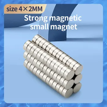 100шт круглый магнит d4x2 мм с сильным магнитом из бора, сильный магнитный патч 4 * 2 мм магнит