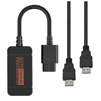 1080P HDMI-совместимый конвертер-адаптер Gamecube Game Converter Черный для N64 64 /SNES /NGC/SFC Gamecube