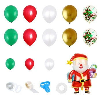 115 шт. Рождественский набор воздушных шаров Цепочка воздушных шаров Украшение Гирляндой Санта-Клаус Набор воздушных Шаров Рождественская вечеринка Воздушный шар