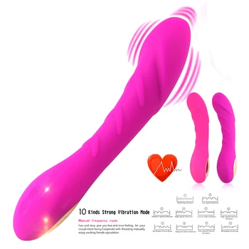 12 Режимов Фаллоимитатор Вибратор USB Перезаряжаемый Анальный силиконовый массажер для клитора Секс-игрушки для женщин, стимулятор точки G, женский стимулятор