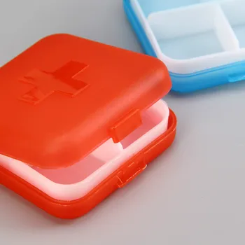 2022 Маленькая Симпатичная коробочка для таблеток, Съемная Пластиковая Красочная портативная коробочка для таблеток, Мини-органайзер для таблеток, коробка для лекарств, контейнер для таблеток
