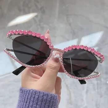 2023 Солнцезащитные очки с бриллиантами, Женские солнцезащитные очки со стразами 
