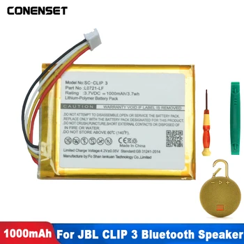 3,7 В 1000 мАч L0721-LF Сменный аккумулятор для JBL Clip 3 Clip3 Clip 3AN Clip 3SAND Bluetooth Динамик Бесплатные инструменты