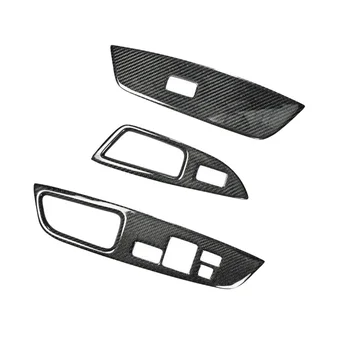 3шт для Hyundai Veloster 2011-2017 Кнопка включения стеклоподъемника из углеродного волокна Отделка панели крышки интерьера