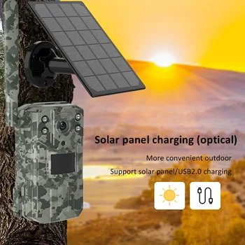 4-Мегапиксельная Охотничья тропа HD Solar Camara Доступ в Интернет Сверхширокоугольная Индукционная машина Инфракрасного ночного Видения для охоты на открытом воздухе