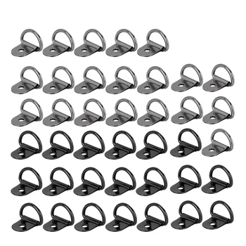 40 Упаковок Небольших Стальных D-Образных Колец D-Образные Кольца Анкерное Крепежное Кольцо Для Грузов На Корпусах Грузовых Автомобилей, Прицепов и Лодок RV