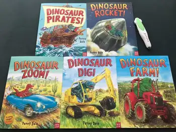 5 шт./компл. Английская книжка с картинками серии Super Dinosaur Farm/Zoom/Digi/ Rocket/Pirates