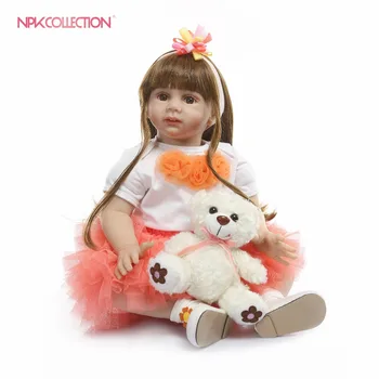 60 см Силиконовые Виниловые игрушки Reborn Baby Doll, Реалистичная мода, Подарок на День Рождения для маленьких девочек, Коллекция кукол принцессы, Игрушка для игрового дома