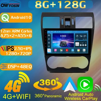 8 Core 8 + 128 Г 1280*720 P Автомобильный Мультимедийный Радиоприемник Для Subaru Forester 4 SJ Impreza XV 2012-2015 GPS CarPlay 360 Панорамное Голосовое Управление DSP