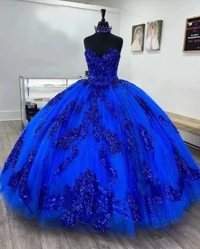 ANGELSBRIEP Бальное платье в стиле милой девушки, пышные платья, Vestidos De 15 Anos, блестящие кружевные платья для вечеринок принцессы на 16 дней рождения