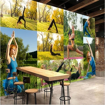 beibehang Обои на заказ любого размера nature yoga фон студии йоги обои papel de parede para quarto обои