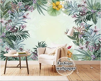 beibehang Обои ручной работы в скандинавском простом пасторальном стиле тропический лес банановая фреска фон обои для стен 3 d tapety