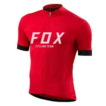 Fox Cycling Team Велосипедная Одежда С Коротким Рукавом Джерси Ciclismo Para hombre 2023 Летние Красные Быстросохнущие Дышащие Велосипедные Топы Maillot