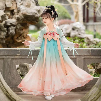 Hanfu Girls Thin 2022, летняя новинка, юбка Super Xianru, национальное модное платье в древнем стиле, высококачественная старинная одежда, лето