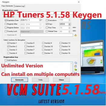 HP Tuners 5.1.58 Генератор кейгенов 2023 Неограниченная версия для нескольких компьютеров VCM EDITOR BETA V5.1.58 Активатор
