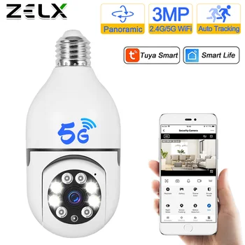 IP-камера 2K, лампа E27, Полноцветная, 5G, Wi-Fi, Мини-Tuya, умный дом, система безопасности, Видеонаблюдение, Видеоняня, Камера для домашних животных