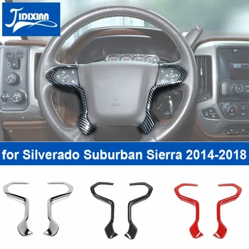 JIDIXIAN Декоративная Крышка Рулевого Колеса Салона Автомобиля Chevrolet Silverado Suburban для GMC Sierra 2014 2015 2016 2017 2018