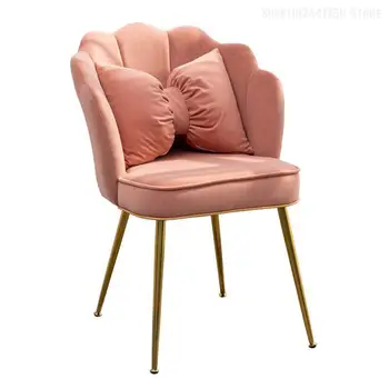 Nordic ins легкое роскошное обеденное кресло для макияжа, простая креативная спинка, маникюрный салон, гардеробный столик, комбинация стульев