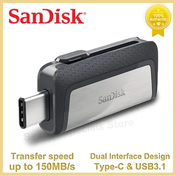 Sandisk SDDDC2 Extreme Type-C 256 ГБ 128 ГБ 64 ГБ Двойной OTG USB флэш-накопитель 32 ГБ Флеш-накопитель USB-накопитель Micro USB Flash Type C
