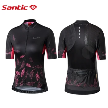 Santic Весна-лето Pro Женские велосипедные короткие майки 2019, футболка для шоссейного велосипеда MTB, дышащий трикотаж для скоростного спуска, женская экипировка