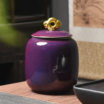 Банки для чая в японском стиле Бытовые Керамические Банки для чая Герметичное Хранение Журнальный столик в гостиной Декоративные Аксессуары
