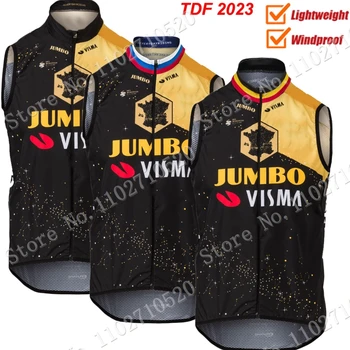 Бельгия Jumbo Visma TDF Wind Vest 2023 Командная Велосипедная Майка Без Рукавов, Ветрозащитный Легкий Жилет MTB Maillot Ropa Ciclismo
