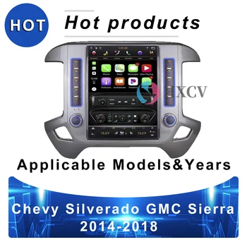 Вертикальное Автомобильное радио Android в стиле Tesla Для Chevy Silverado GMC Sierra 2014-2018 Gps-Навигатор Для Автомобиля DAB + Carplay 12,1 дюйма
