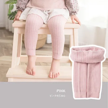 Детские леггинсы из хлопка, теплые и удобные осенне-зимние мягкие флисовые брюки для девочек, леггинсы для девочек в возрасте от 1 до 5 лет