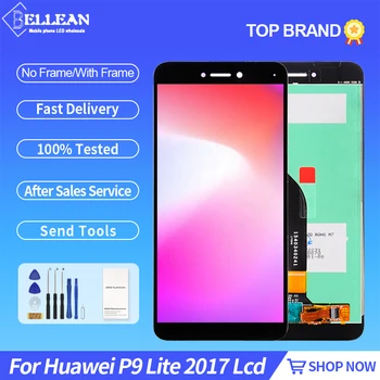 Дисплей Catteny P9 Lite 2017 для Huawei P8 Lite 2017, Сенсорная ЖК-панель, дигитайзер в сборе с рамкой