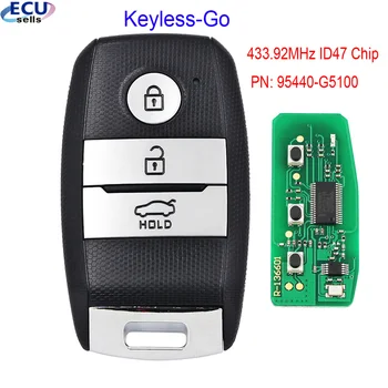Дистанционный ключ без ключа 3 кнопки FSK 433,92 МГц с ЧИПОМ HITAG 3 ID47 PN: 95440-G5100 для Kia 2016 Niro