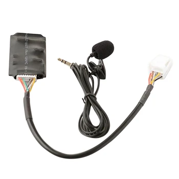 для Toyota RAV4 Адаптер Bluetooth AUX, коробка для дисков громкой связи, жгут проводов с микрофоном, модуль подключения Bluetooth
