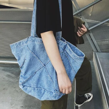 Женские джинсовые сумки, большие сумки через плечо, женские дизайнерские сумки-тоут, повседневные сумки Bolsa Feminina Bolsos Mujer