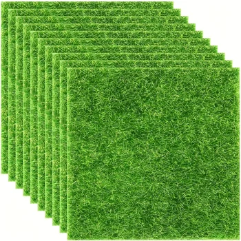 искусственная садовая трава, газон, похожий на сказочную подделку, миниатюрный орнамент 