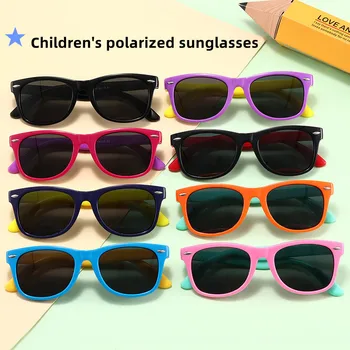 Классические детские солнцезащитные очки в силиконовой оправе для девочек и мальчиков разноцветные детские солнцезащитные очки детские поляризованные очки