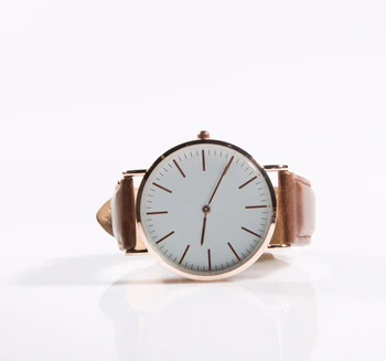 Кожаные часы с минималистичным дизайном, циферблат, кварцевый механизм